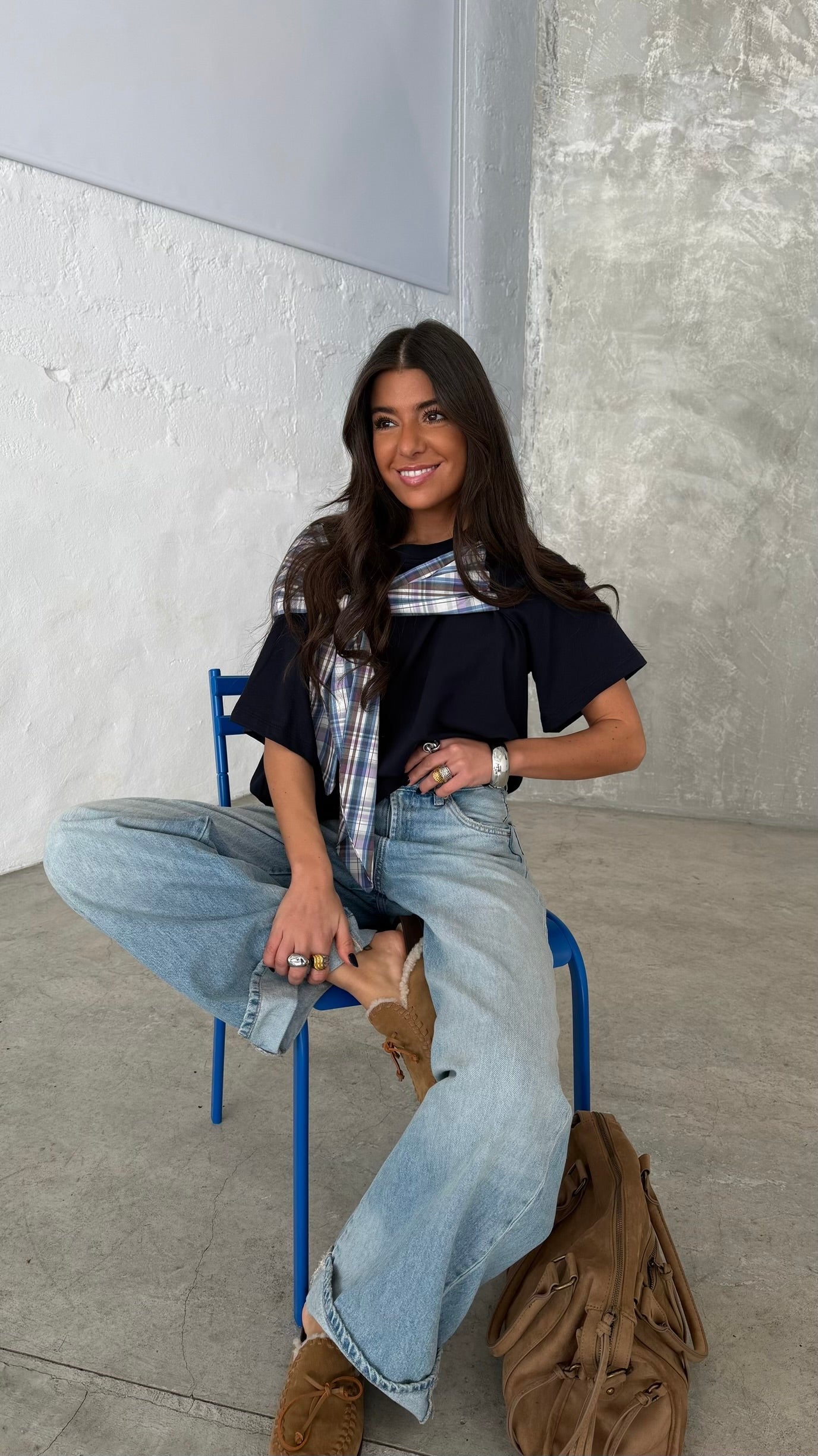 Cool Girl Bow T-Shirt – Navy