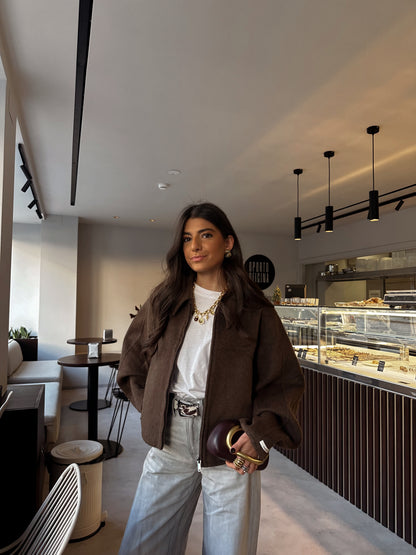 100% Wool Jacket in Brown