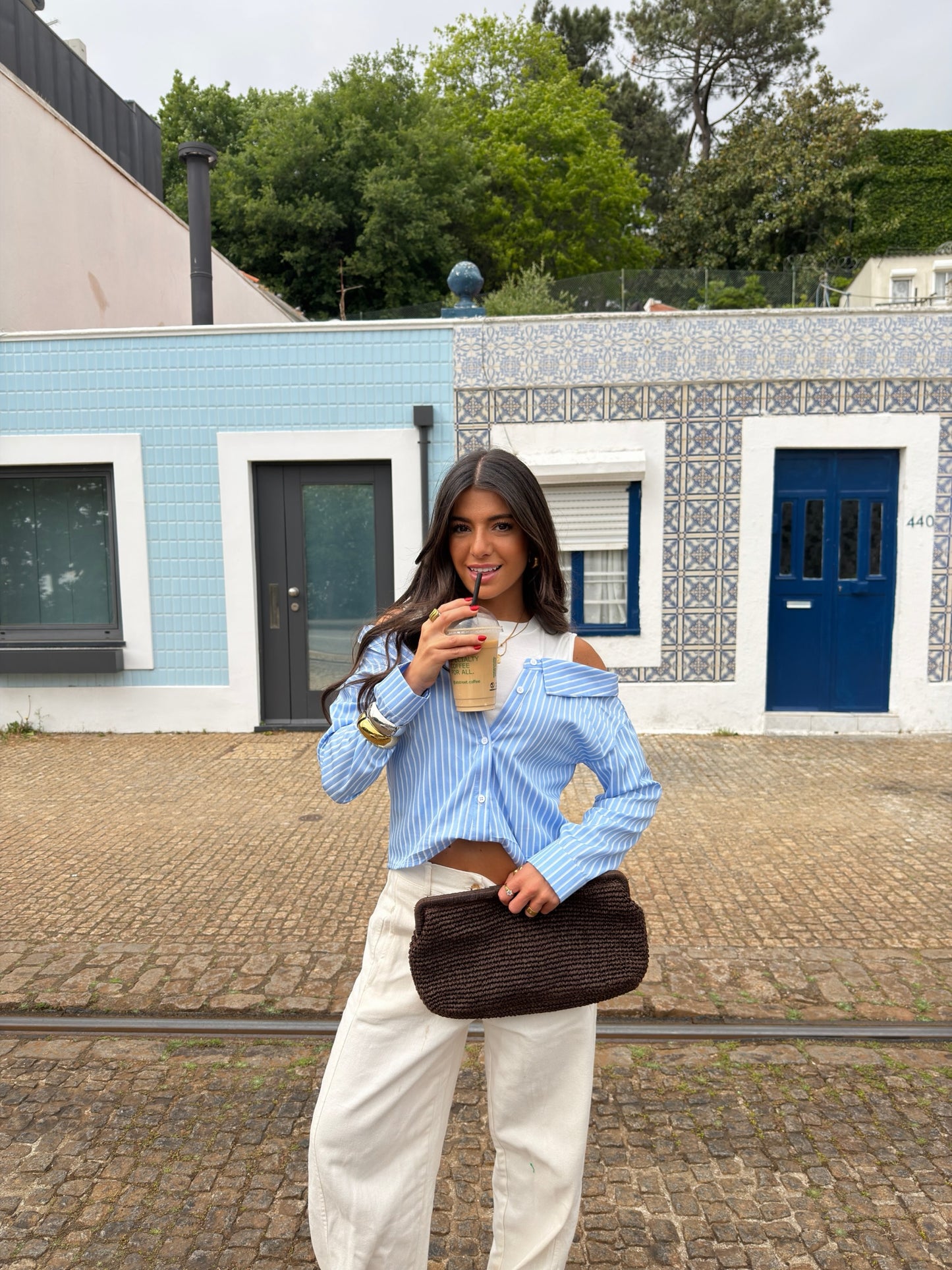 Ice Blue Layered Shirt