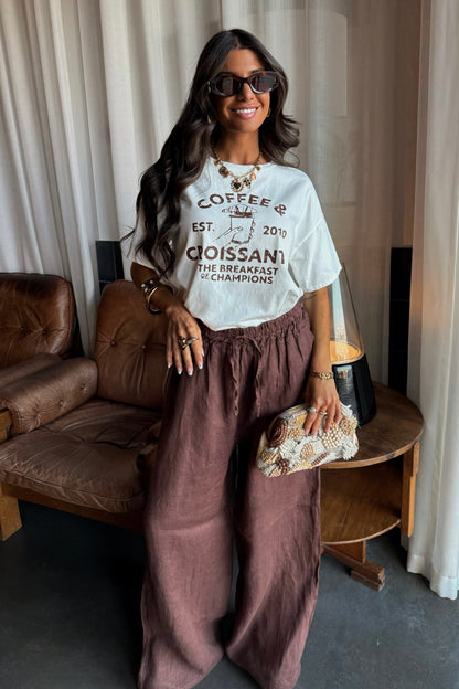 Brown Linen Trousers