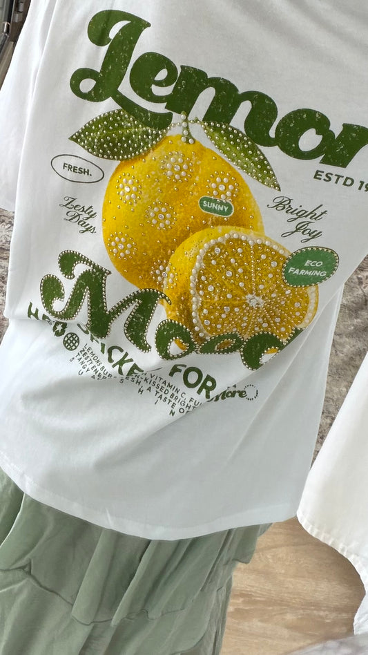Amalfi Lemon Oversized Tee