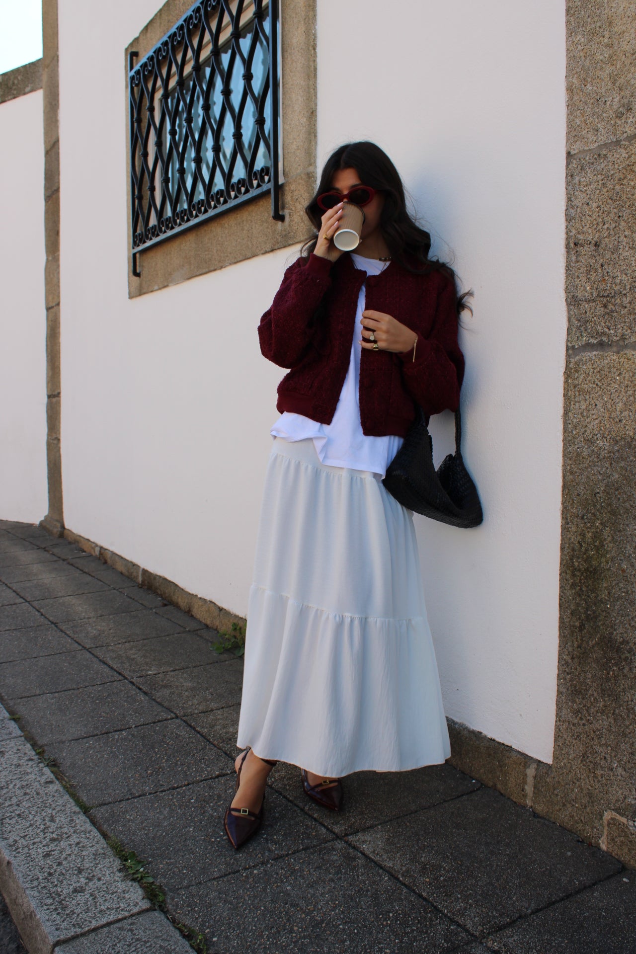 Bomber Cropped Vermelho-Bordeaux