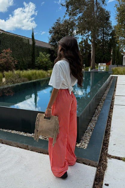 Striped Pants - Pink and Orange