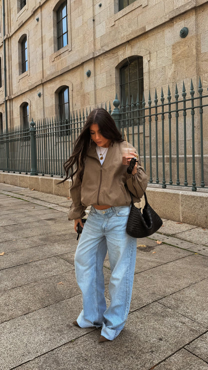 Khaki Checked Jacket