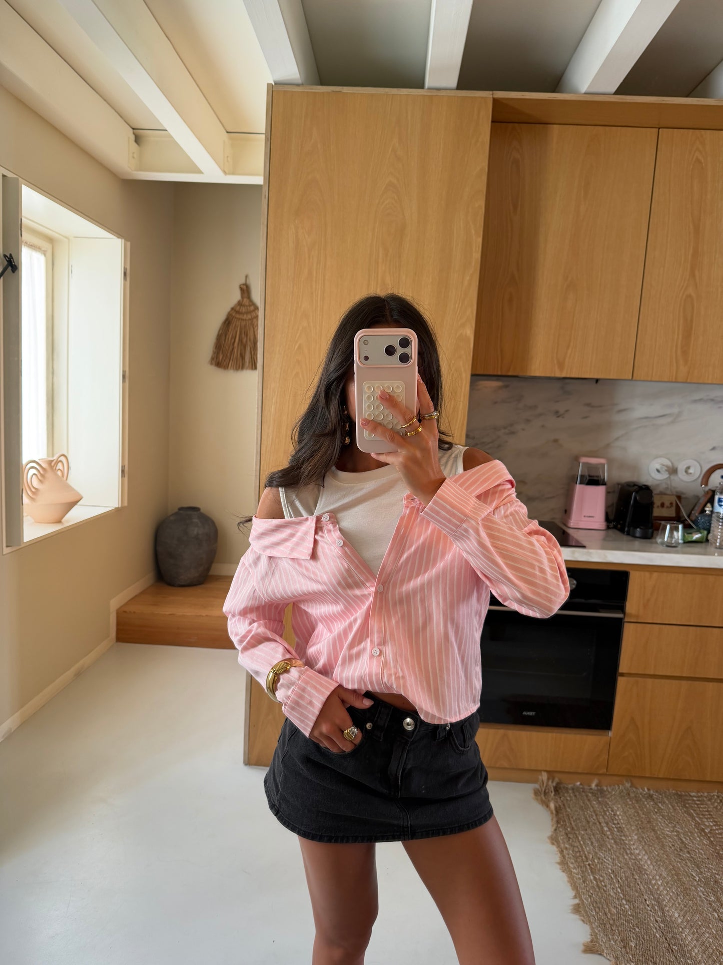 Soft Pink Layered Shirt