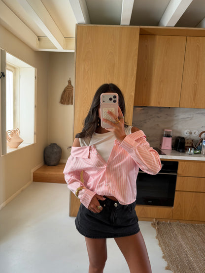Soft Pink Layered Shirt