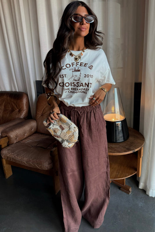 Brown Linen Trousers