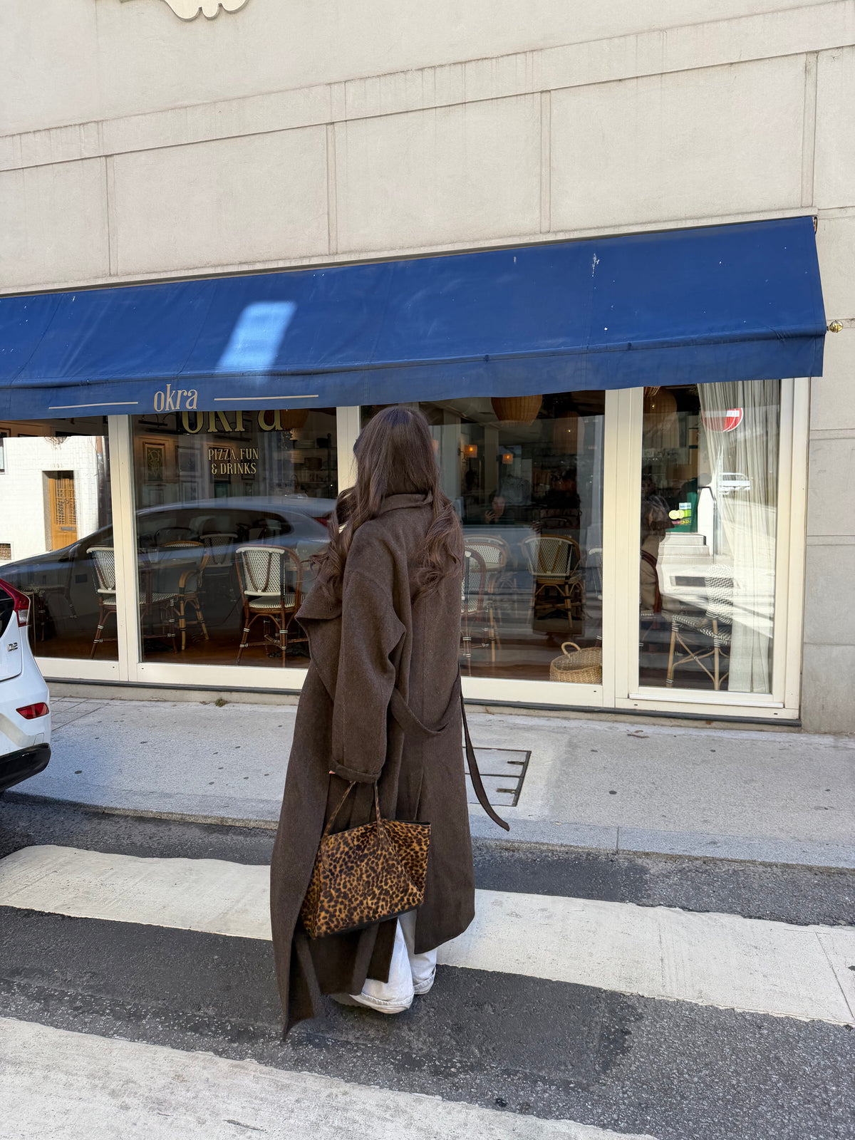 Chocolate Brown Long Wool Coat
