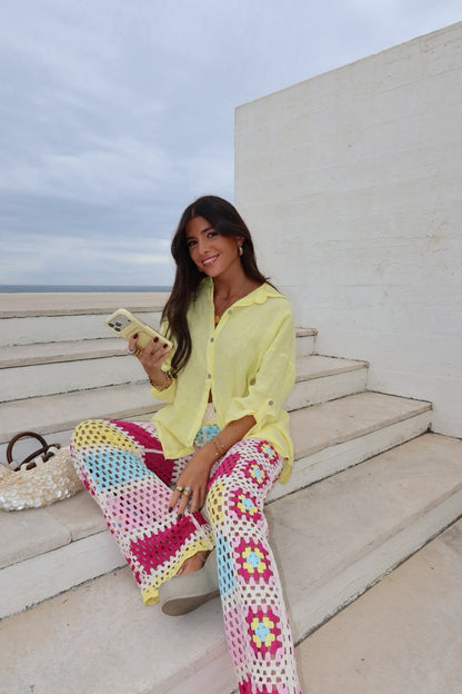Lemon Linen Shirt
