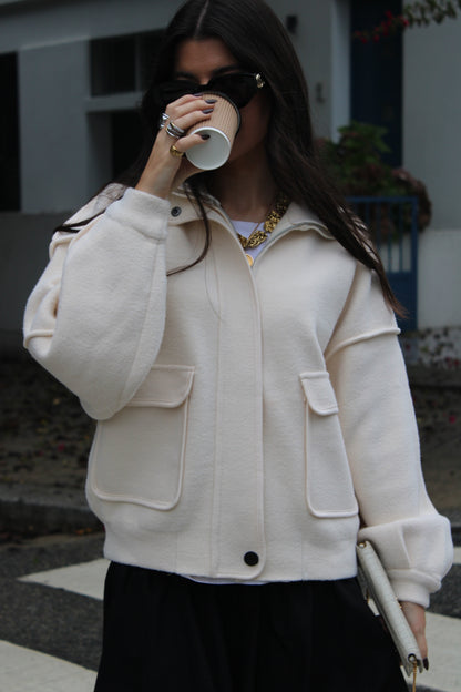 Off-White Double Knit Bomber