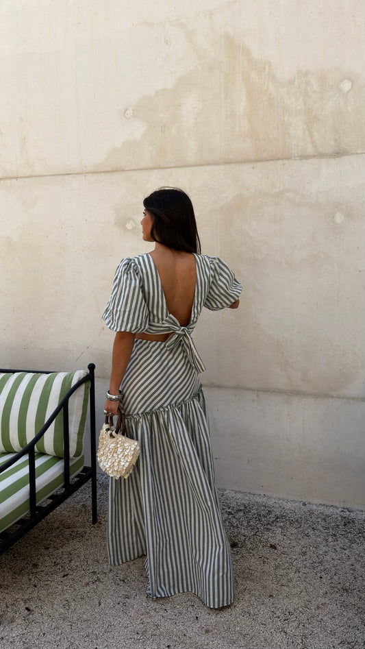 Sage Stripe Set