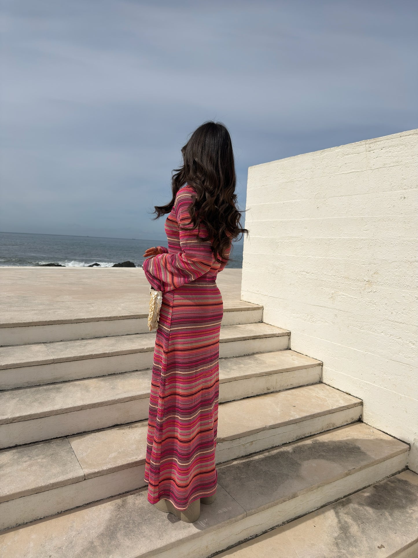Rosé Waves Dress