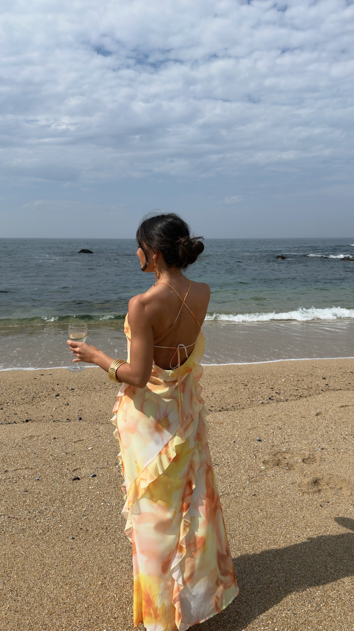Golden Hour Open-Back Dress