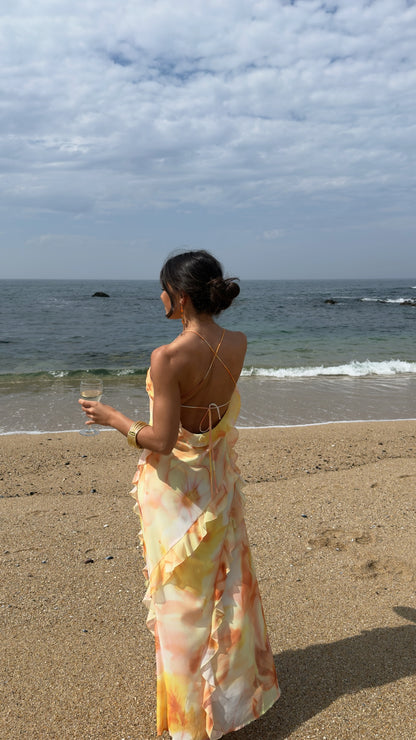 Golden Hour Open-Back Dress