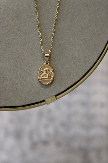 Necklace With Oval Medal