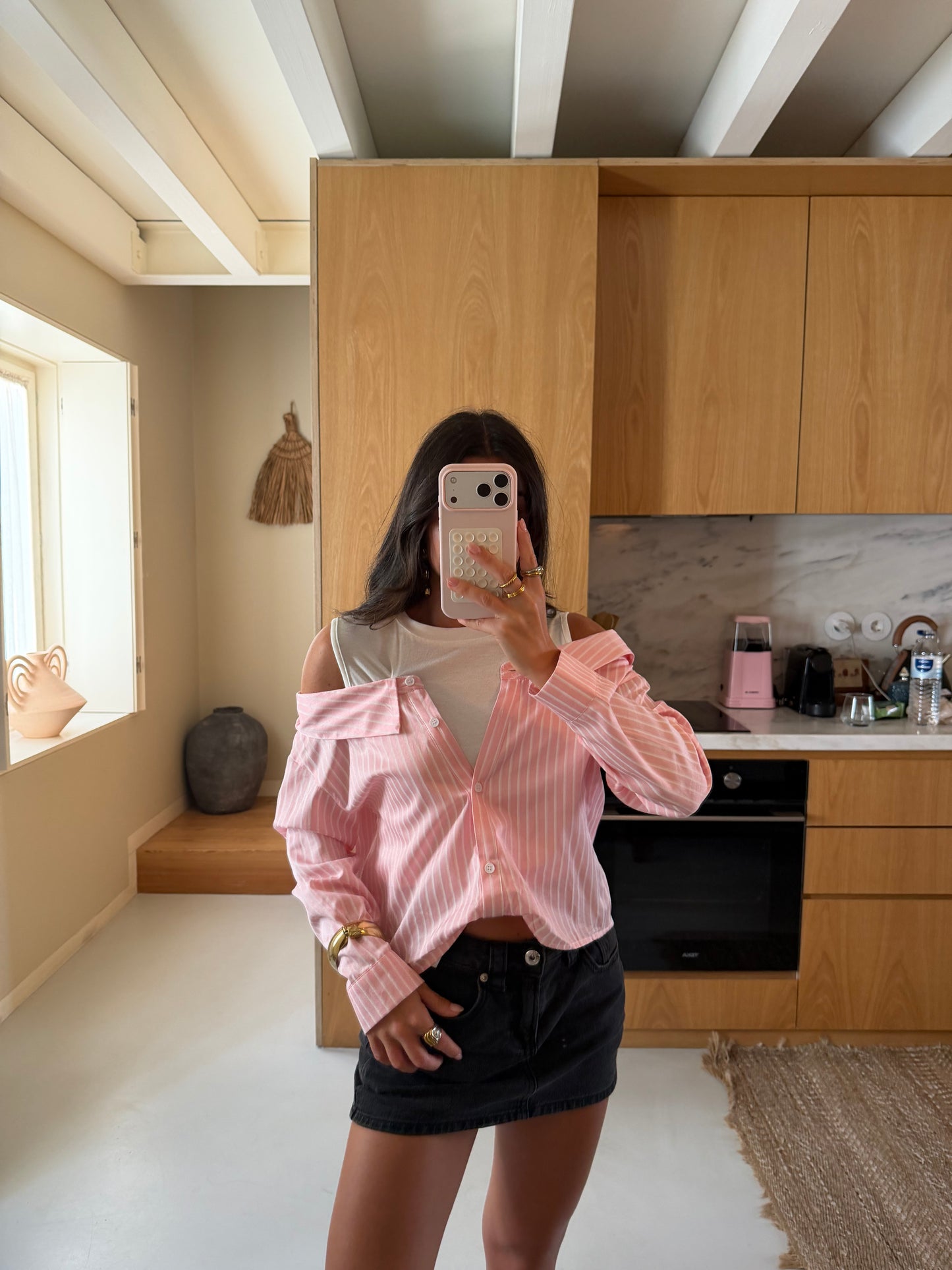 Soft Pink Layered Shirt