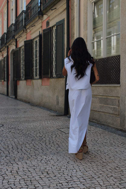 Embroidered Top & Maxi Skirt Set
