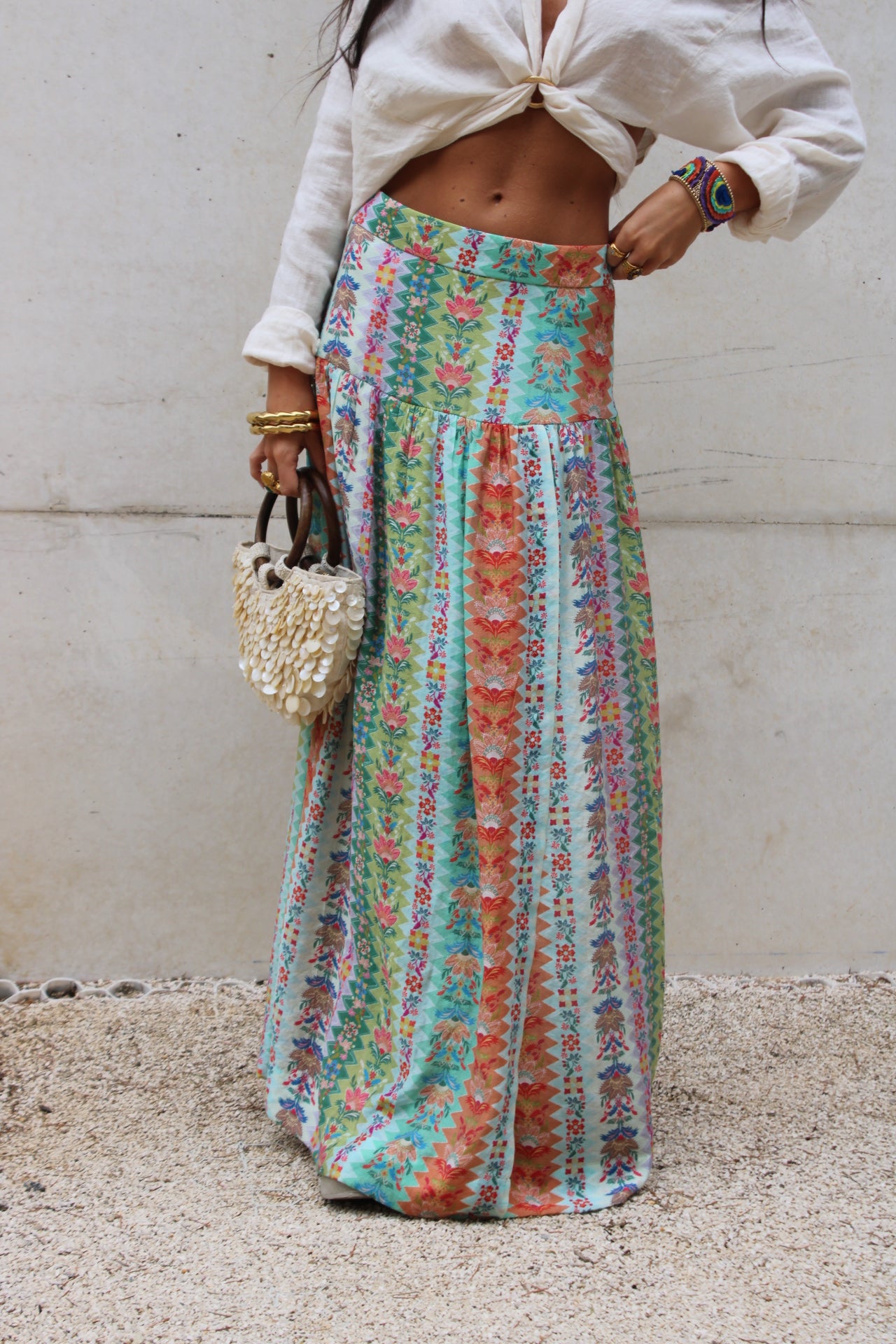 Tropical Bloom Maxi Skirt