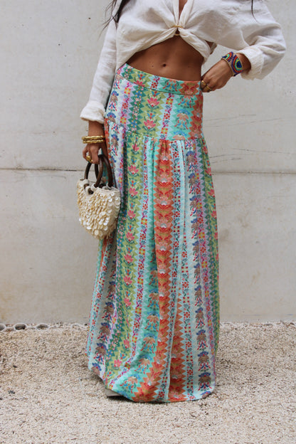 Tropical Bloom Maxi Skirt