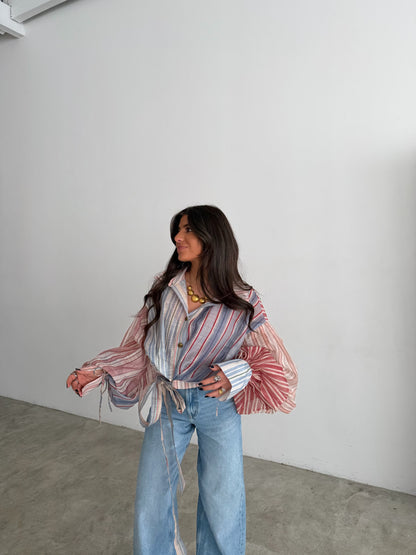 Cotton Candy Wrap Blouse