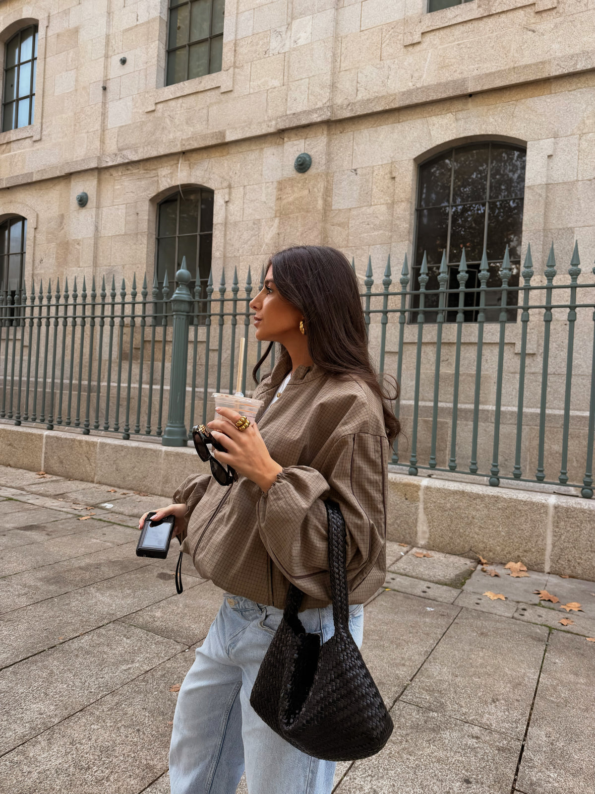 Khaki Checked Jacket