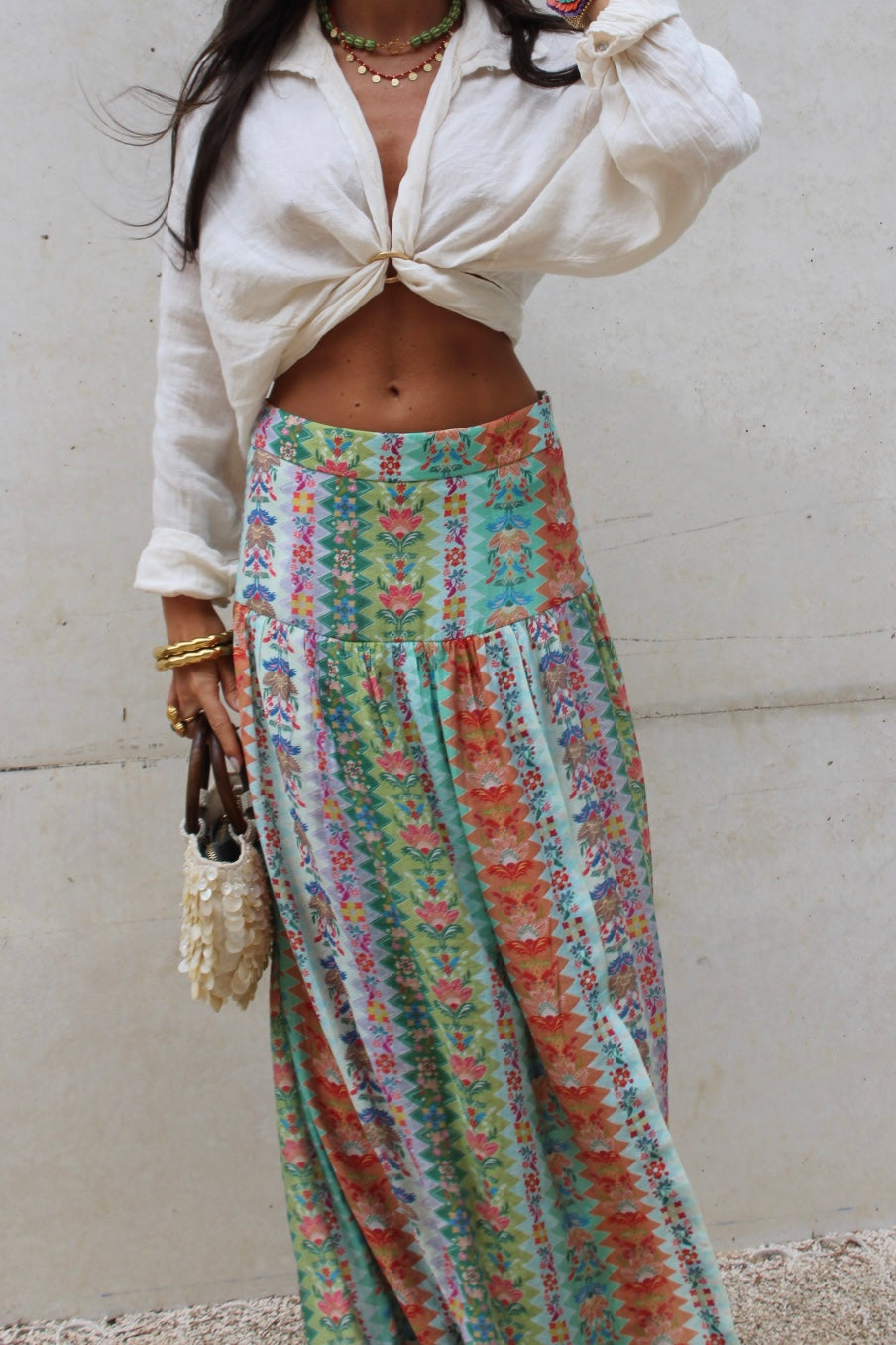 Tropical Bloom Maxi Skirt
