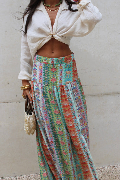 Tropical Bloom Maxi Skirt