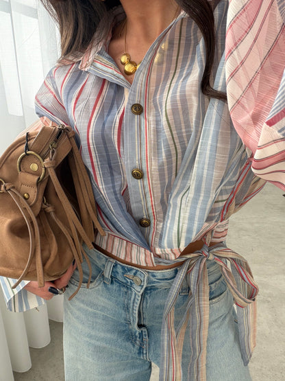 Cotton Candy Wrap Blouse
