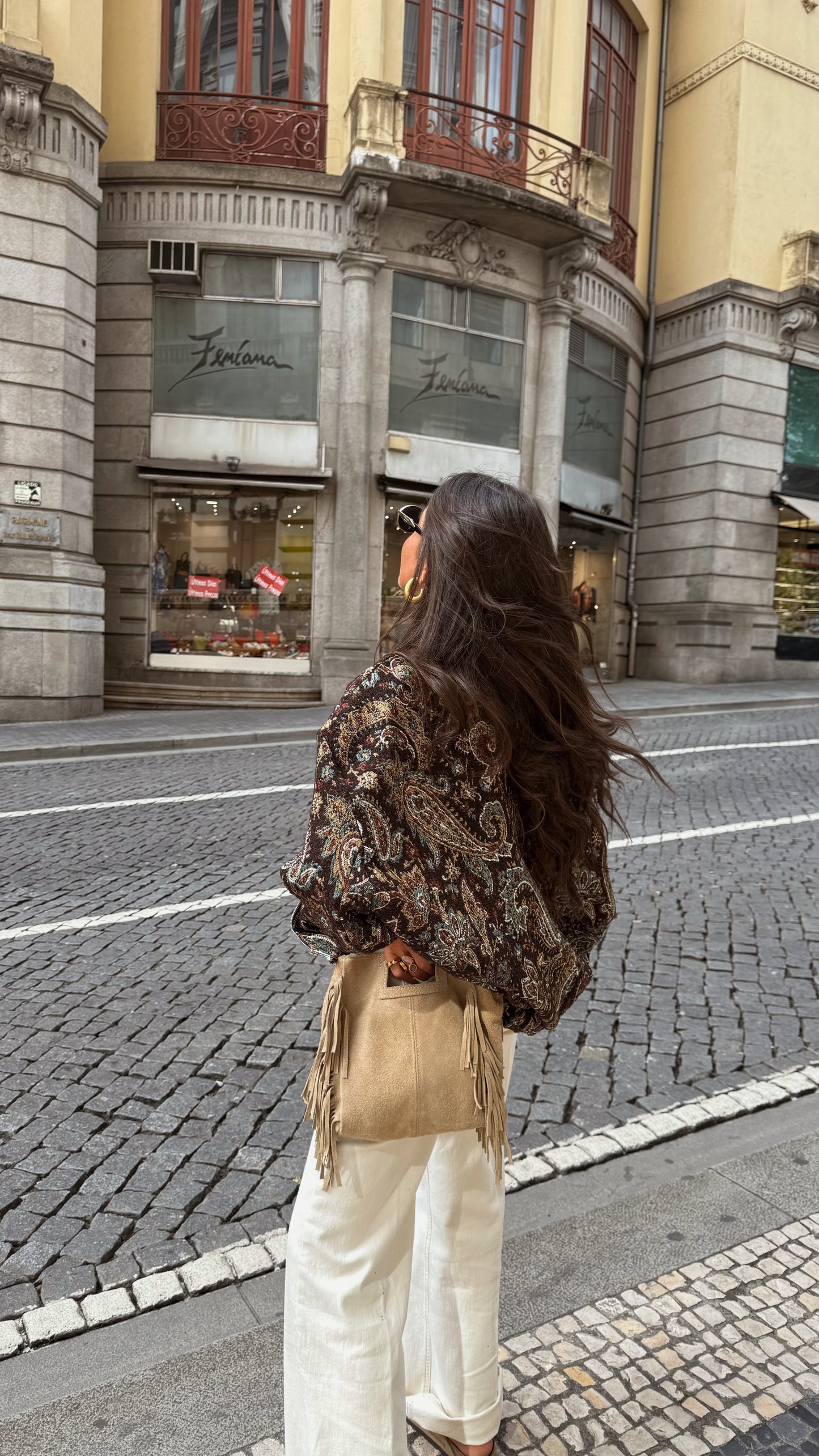 Paisley Bomber Jacket - Brown Tones