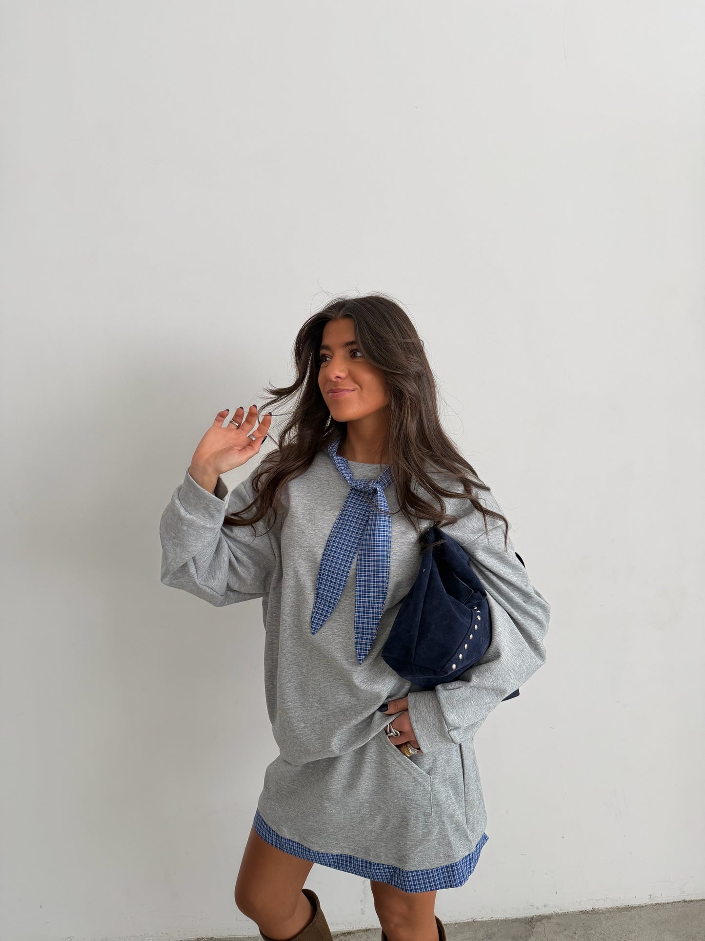 Preppy Skort & Sweatshirt Set