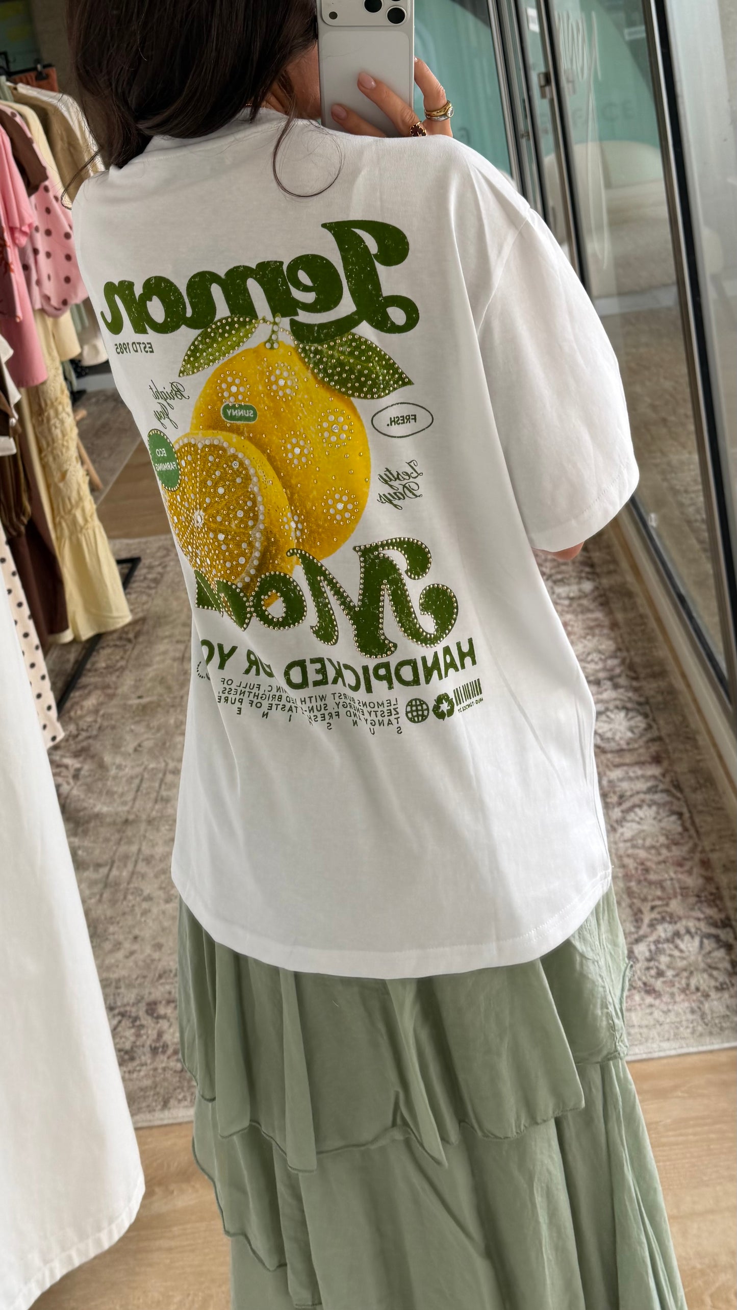 Amalfi Lemon Oversized Tee