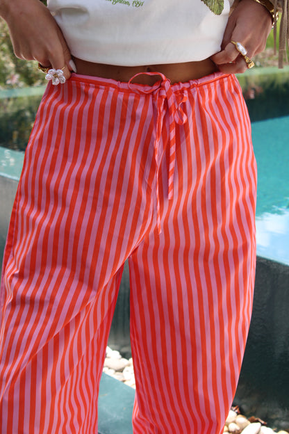 Striped Pants - Pink and Orange