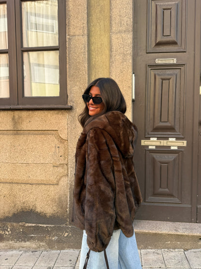 Chocolate Hooded Coat