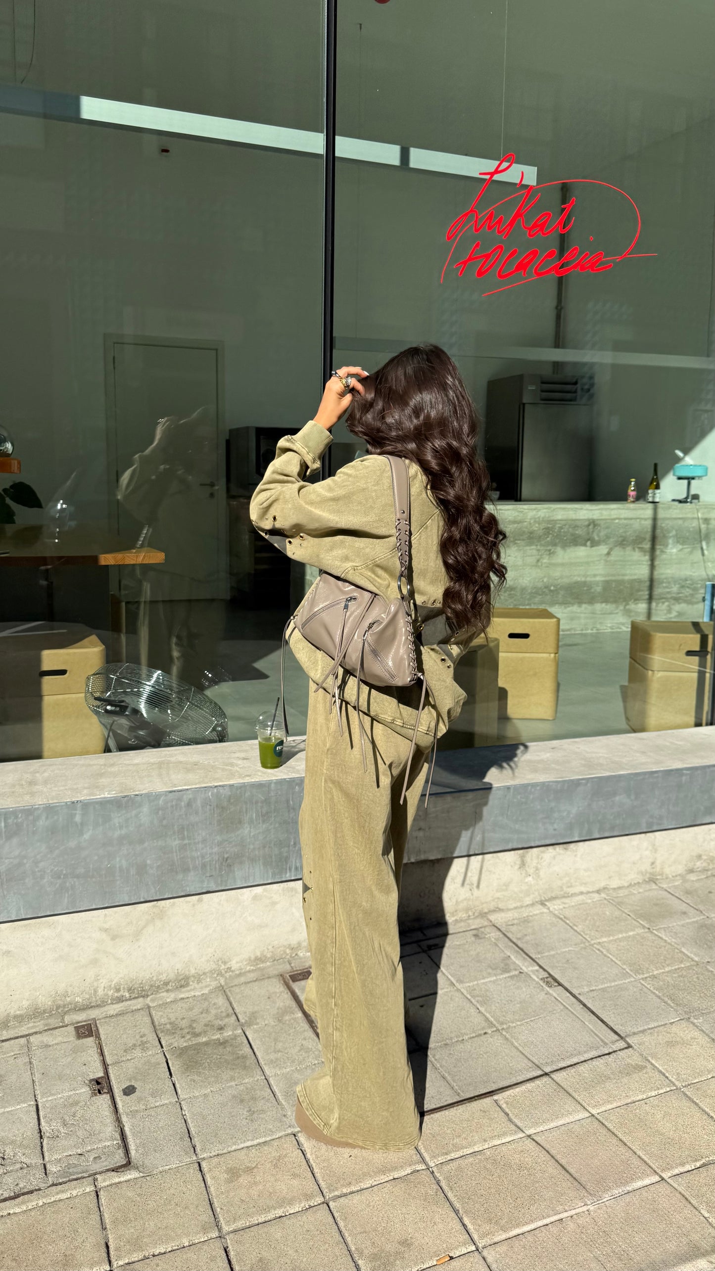 Star Studded Tracksuit in Khaki