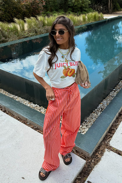 Striped Pants - Pink and Orange