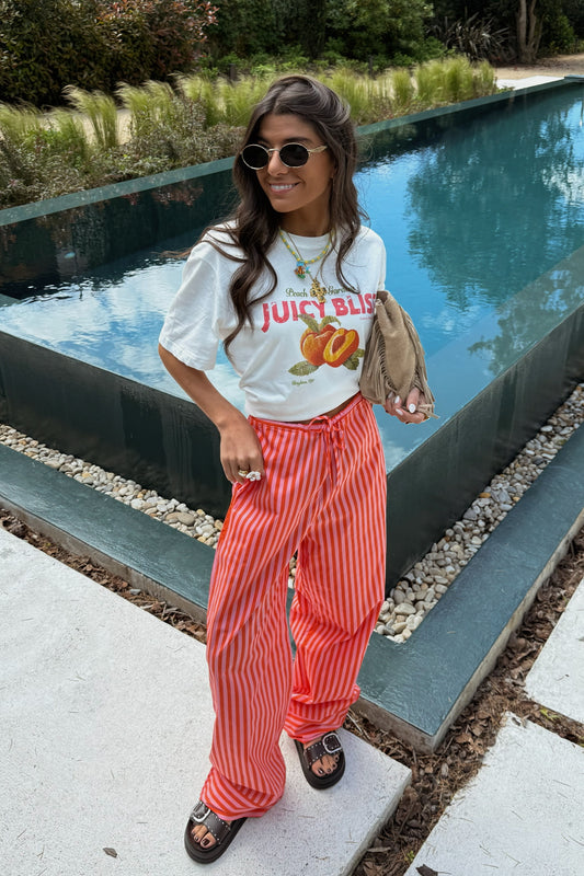 Striped Pants - Pink and Orange