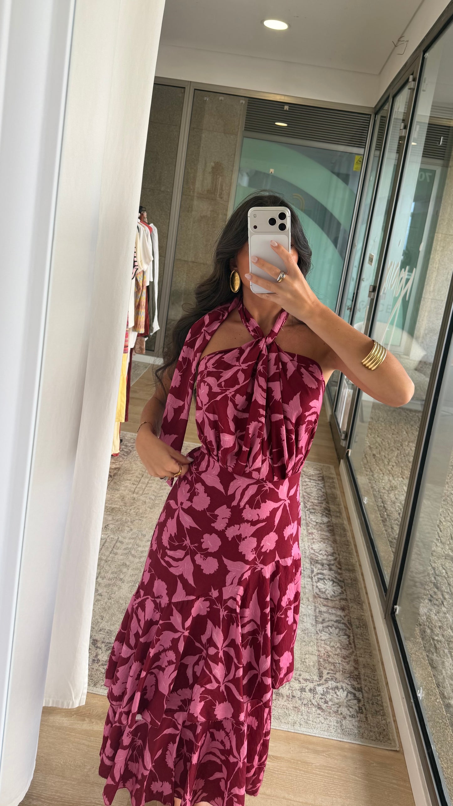 Berry Bloom Ruffle Dress