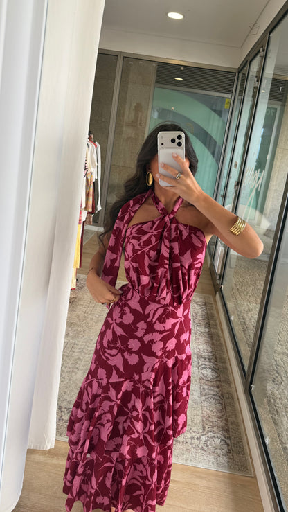 Berry Bloom Ruffle Dress