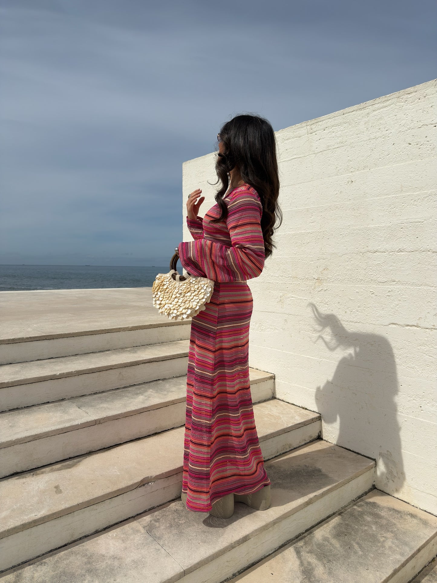 Rosé Waves Dress