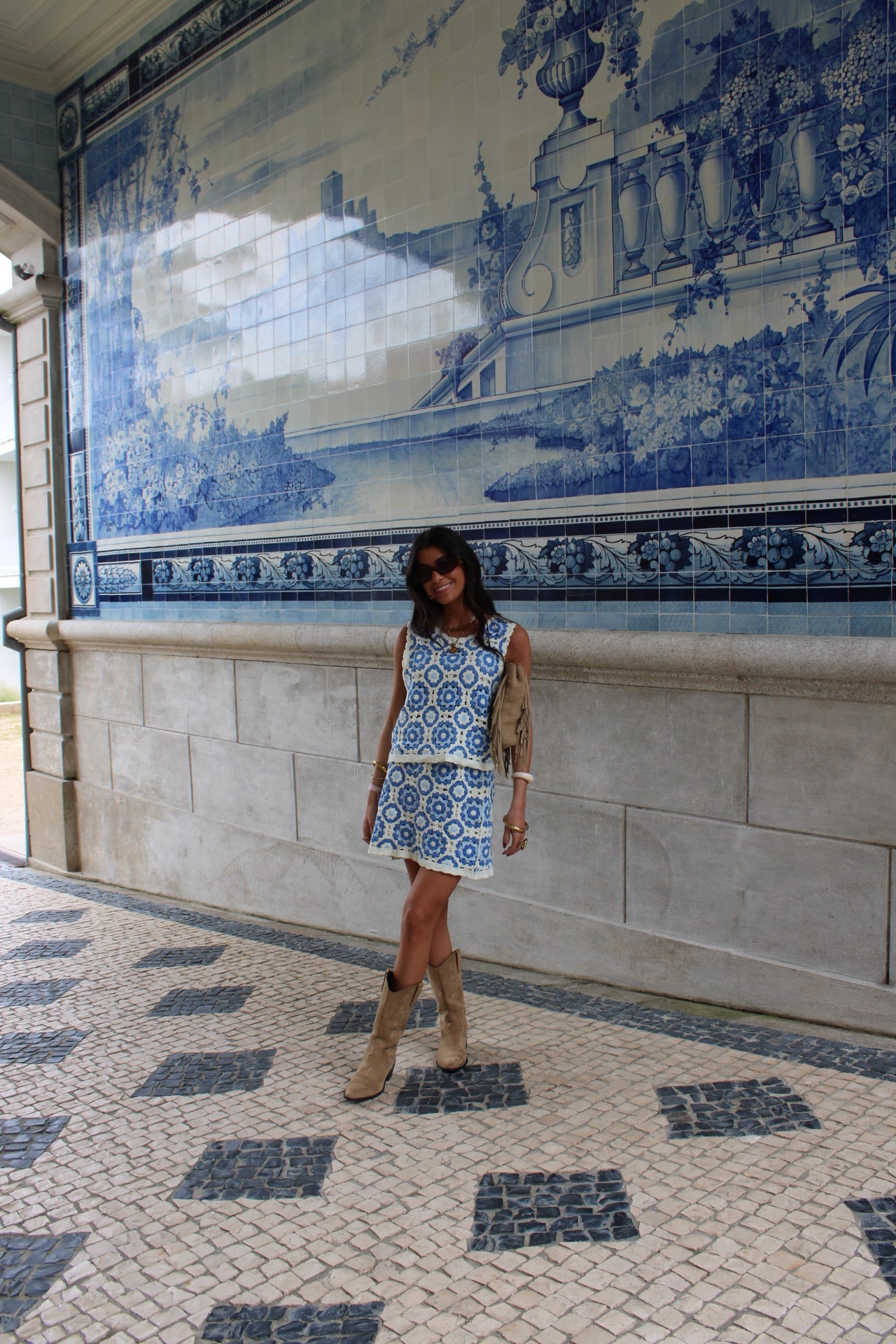 Two-Piece Crochet Set: Top and Skirt