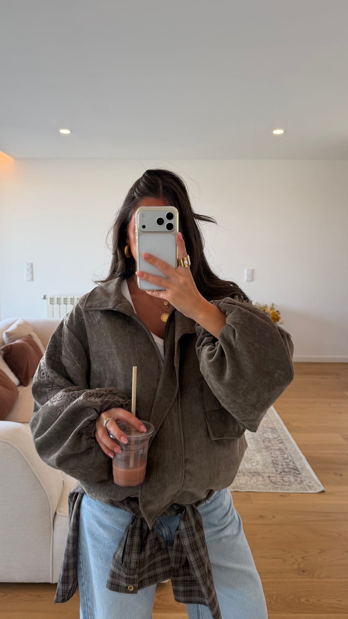 Velvet Bomber Jacket with Lace Details