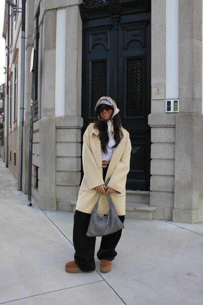 Butter Yellow Cashmere Coat