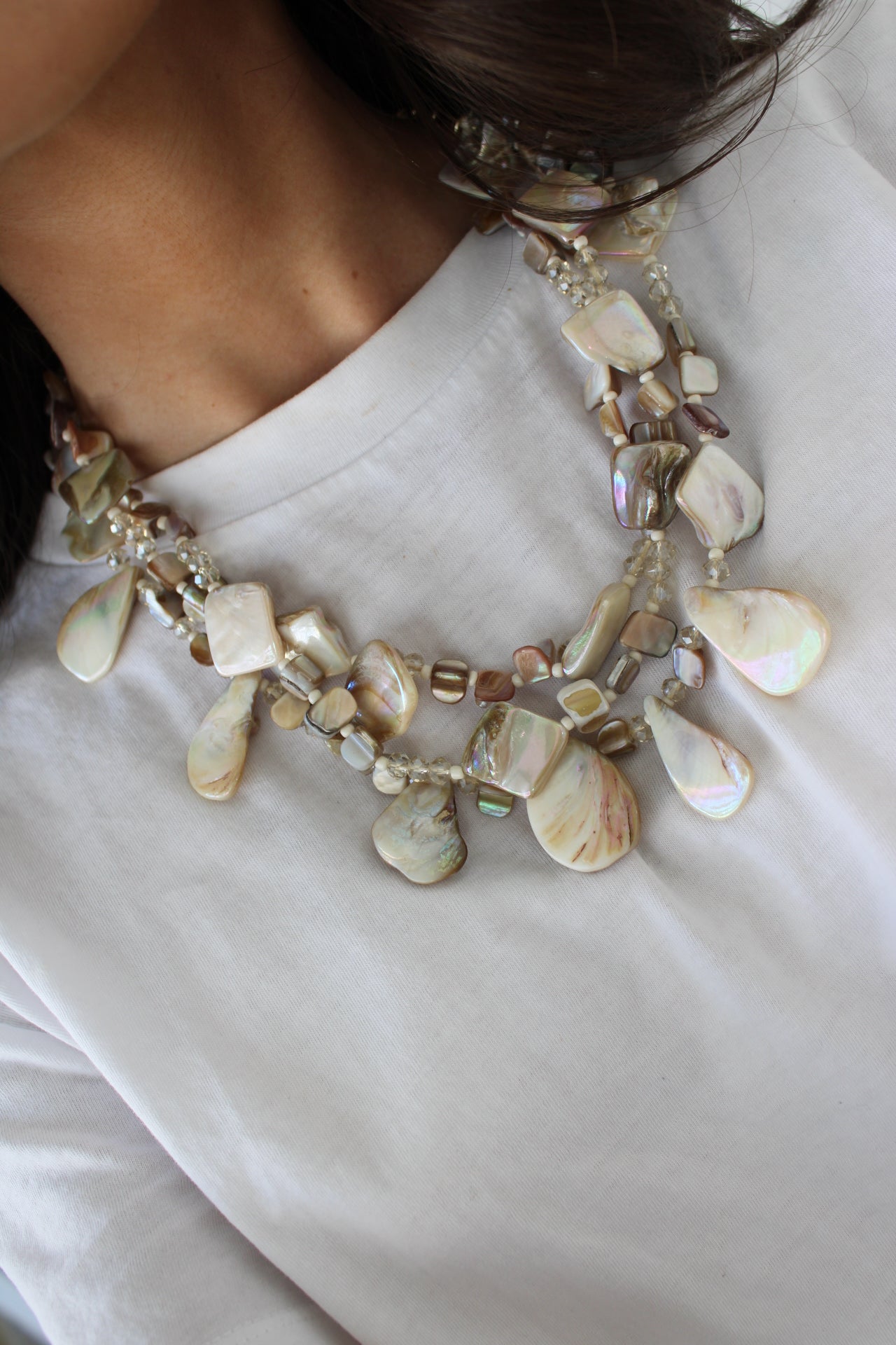 Triple Maxi Necklace with Shells