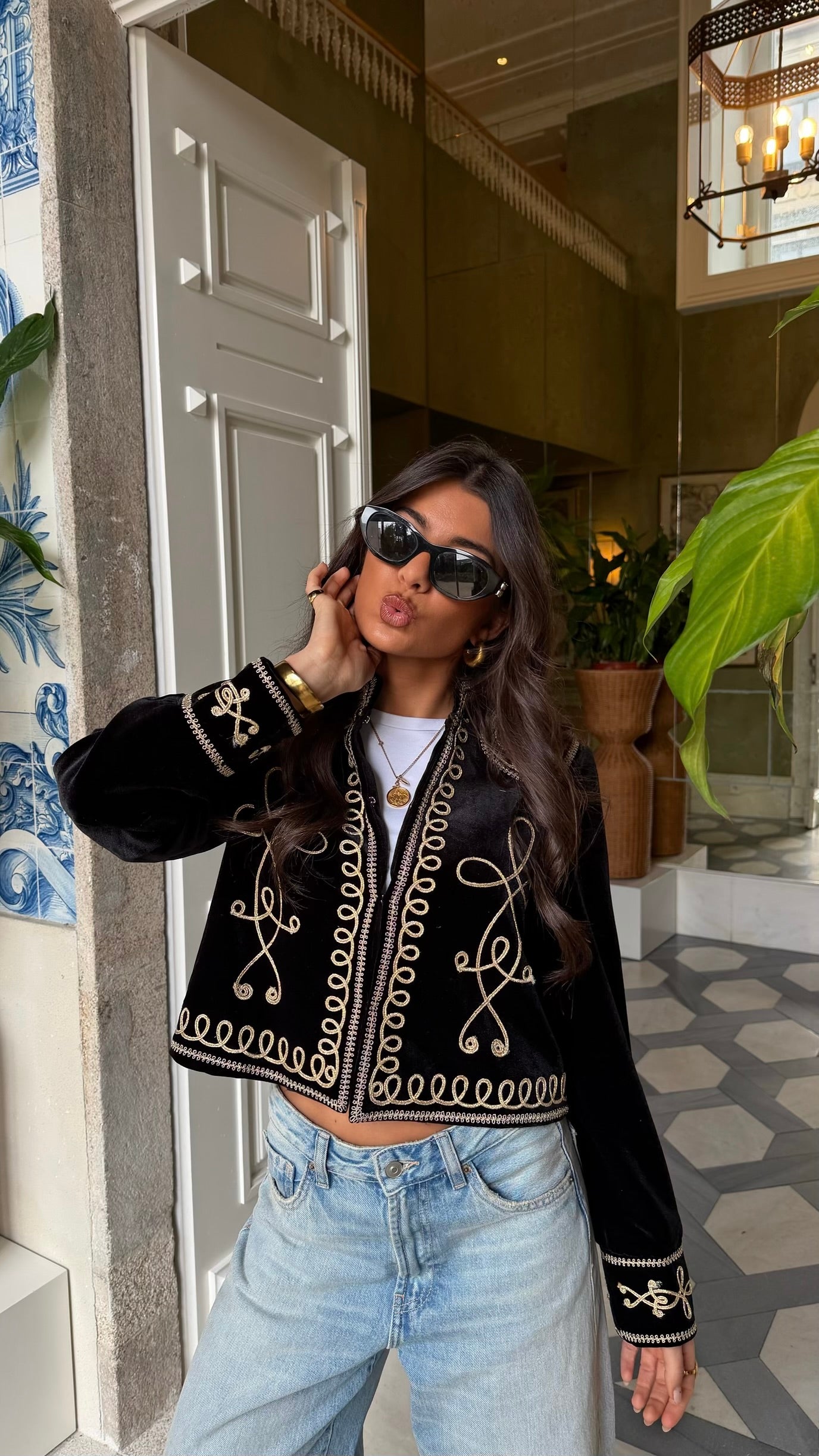 Napoleonic Velvet Jacket with Gold Embroidery