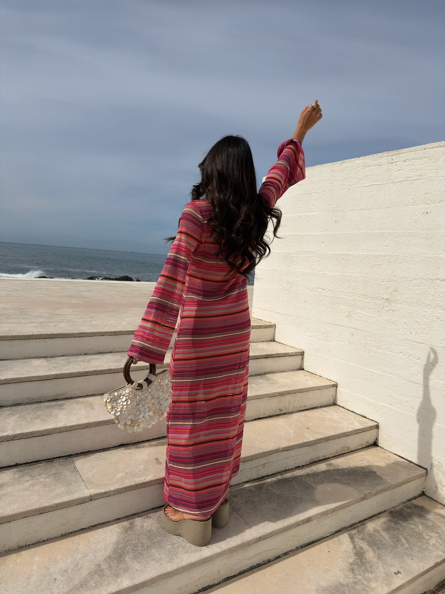 Rosé Waves Dress