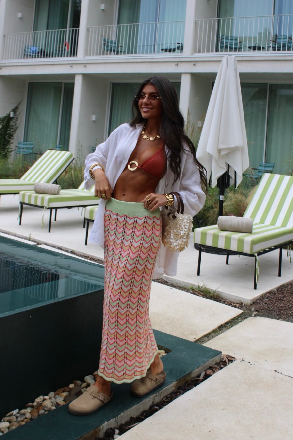 Pastel Chevron Crochet Skirt