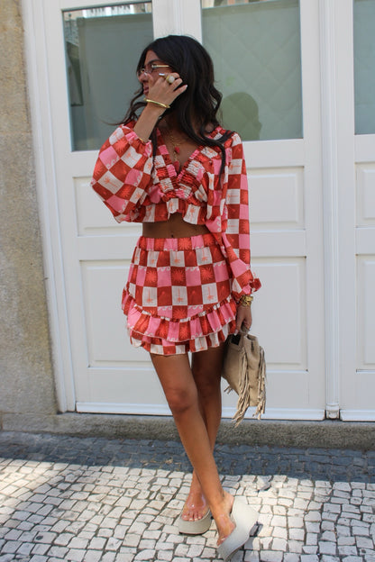 Terracotta Patterned Co-ord Set