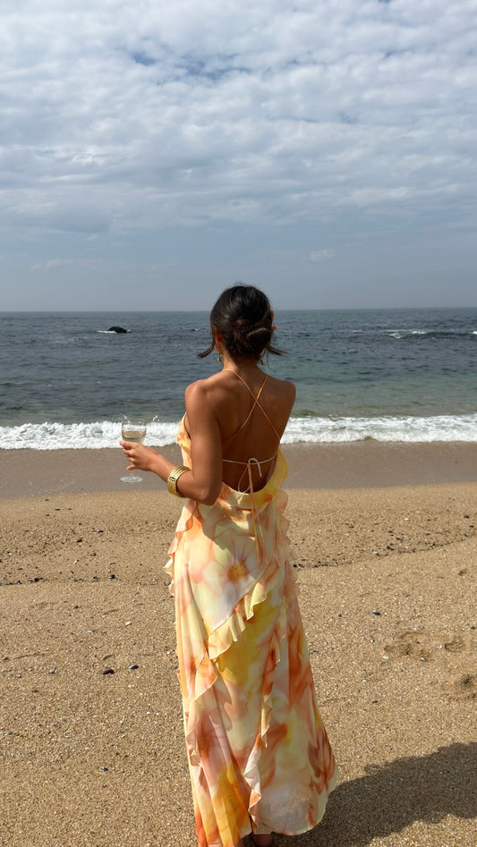 Golden Hour Open-Back Dress