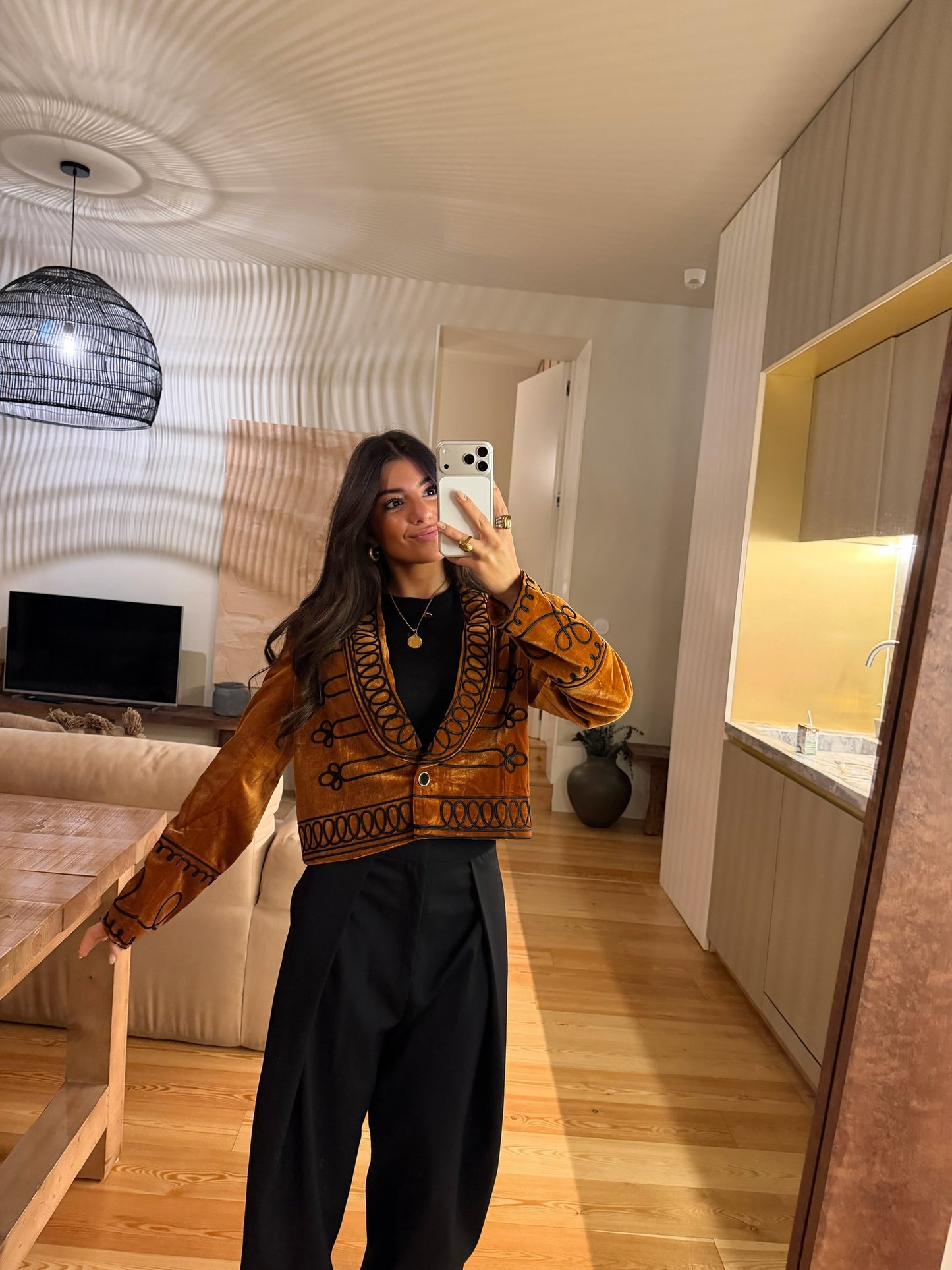 Rust Velvet Napoleonic Jacket