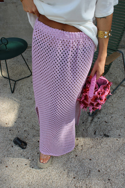 Soft Pink Crochet Skirt